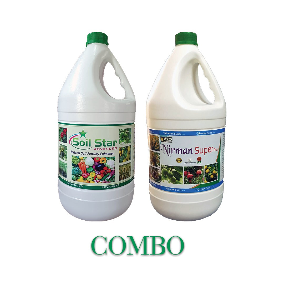Soil & Growth Combo Pack - Soil Star Advanced + Nirman Super Plus - 10 Litres